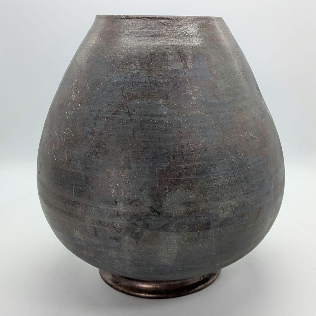 岡山県重要無形文化財 二代藤田龍峰 備前焼 大壷 大壺 つぼ 花器 花瓶 花入