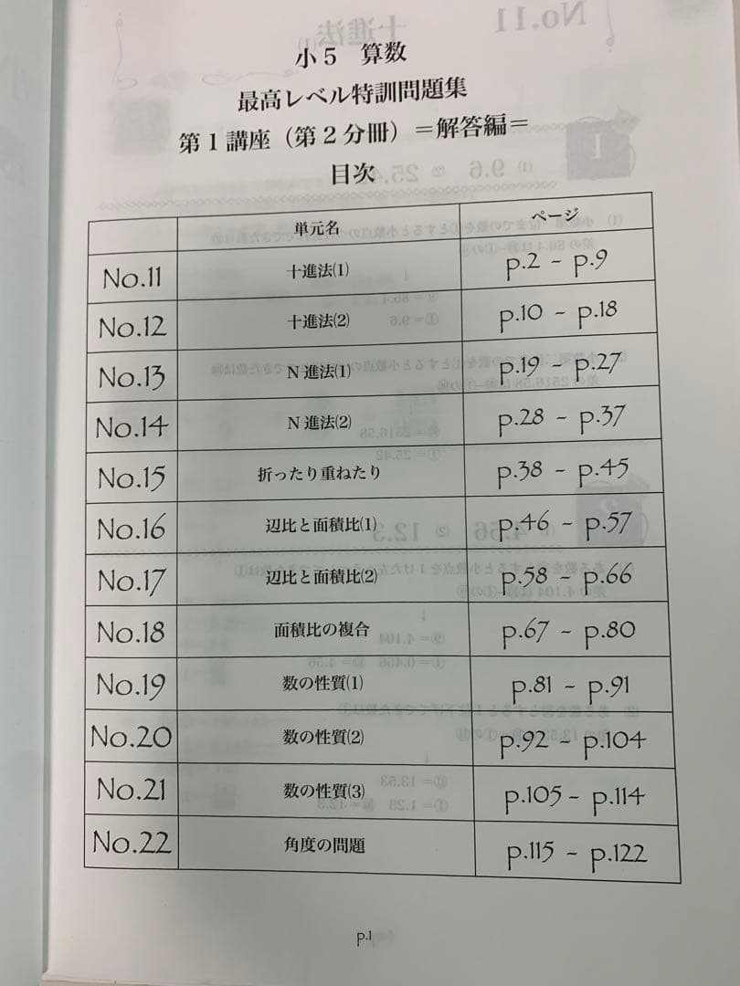 浜学園　2022年　小5 算数　最高レベル特訓問題集　問題編+解答篇　全部16冊