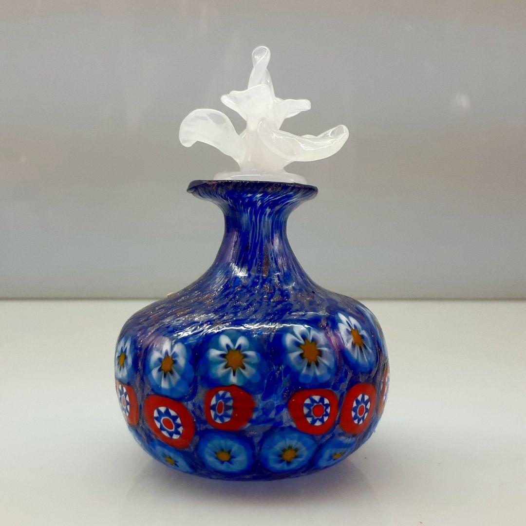 MURANO GLASS ムラノ 花蓋 ミルフィオリ 香水瓶 パフュームボトル