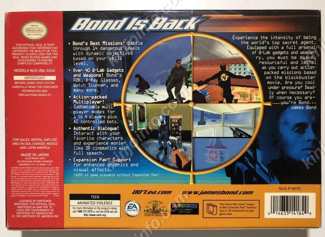 The World Is Not Enough【中古美品・N64北米版】