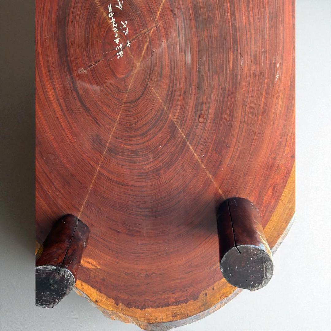 花梨✨一枚板テーブル 高級無垢材 ローテーブル 座卓 和モダン 天然木 鏡面仕上