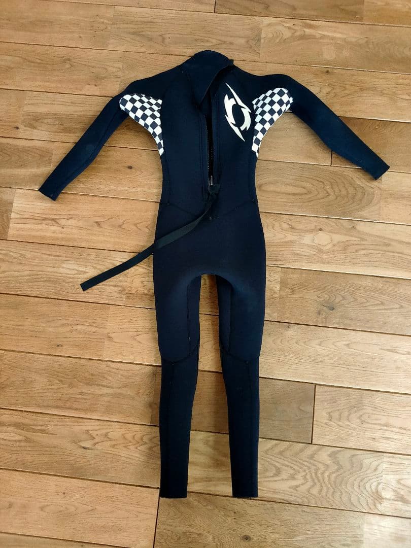 キッズ 120cm セイバーウエットスーツ ３mmフルスーツ(ブラック)