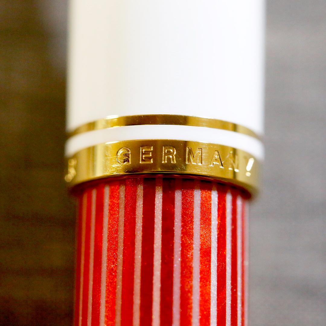 【限定品 極美品】ペリカン 万年筆 Ｍ６００ レッドホワイト スーベレーン