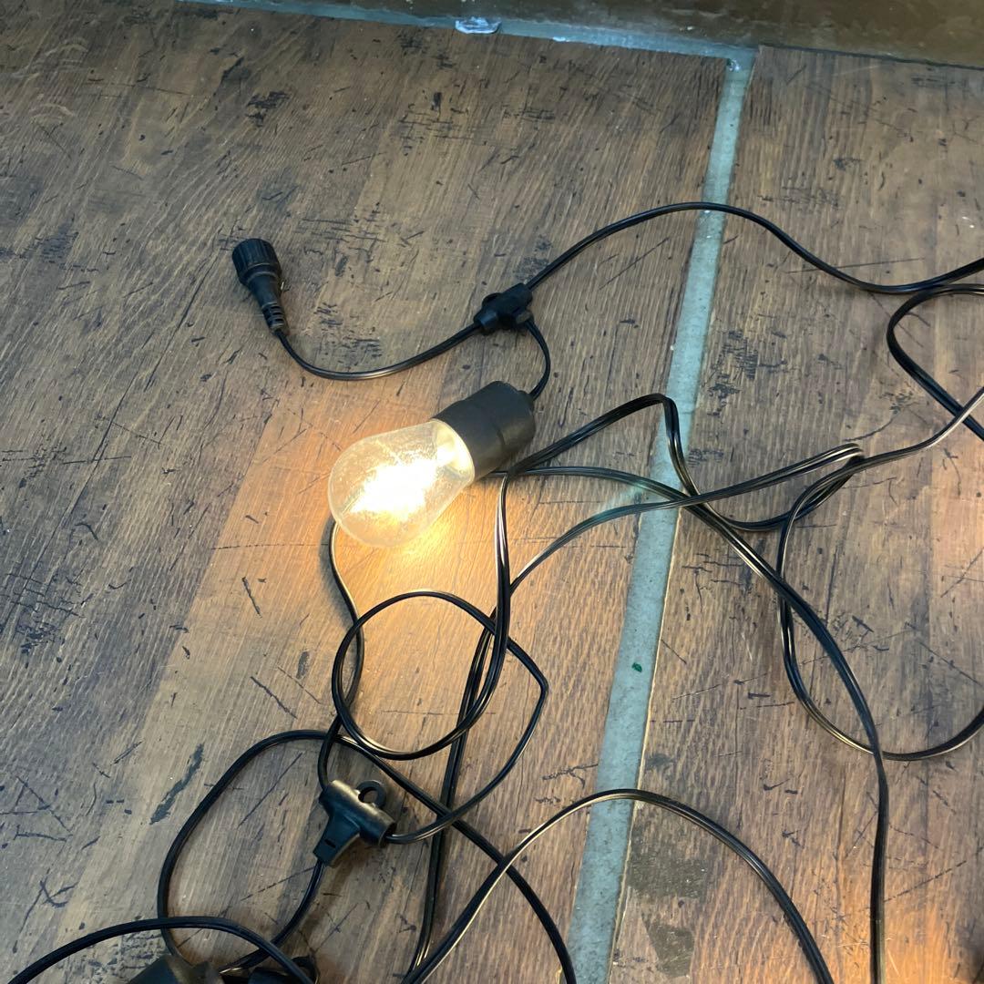 D-2 LED ストリングライト 20灯 電球色 キャンプ イベント 屋外用