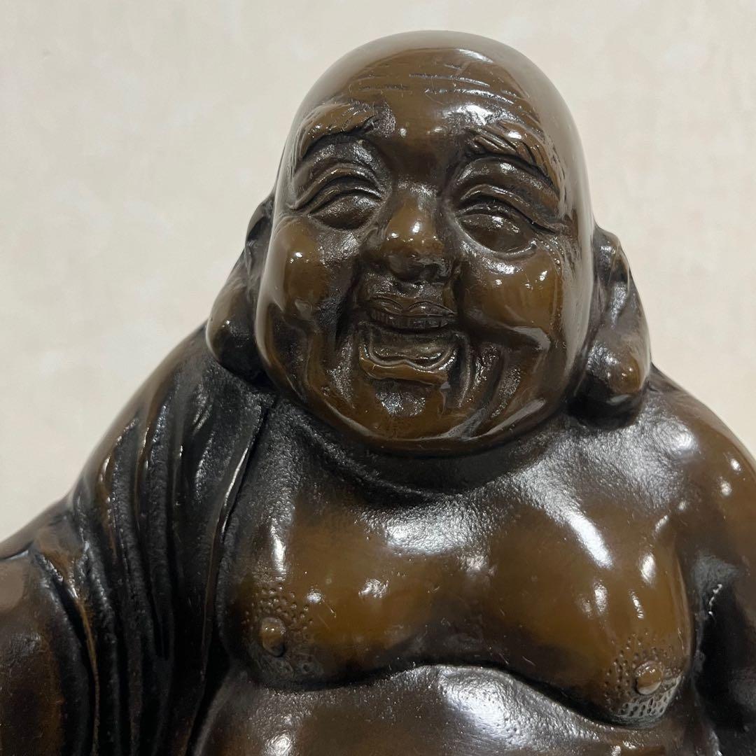 布袋さま【ブロンズ像】　　　銅製置物　　　　　　　　　　　アンティーク七福神仏像