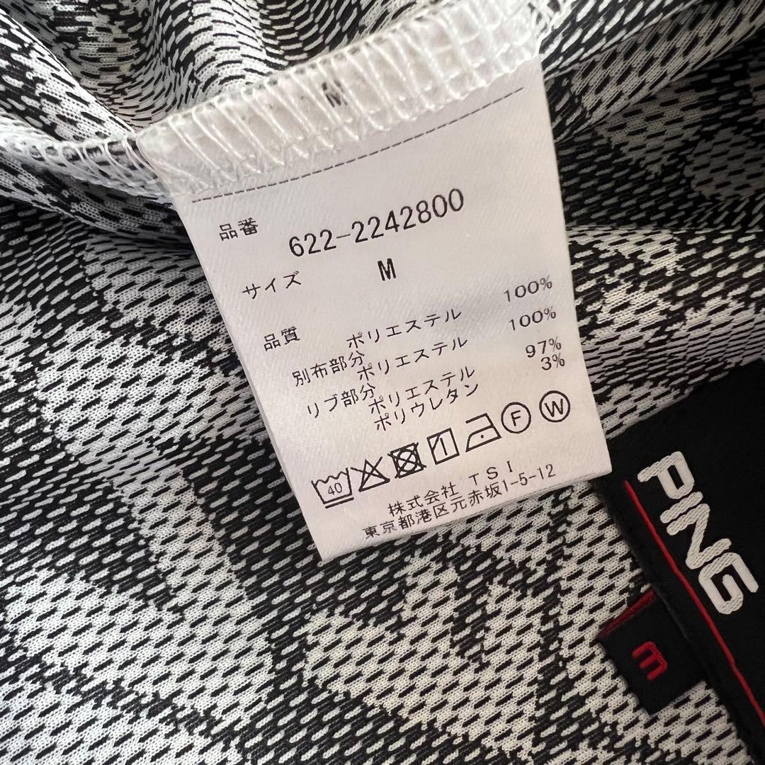 PING ピン　セットアップ　ロゴジャガード　ゴルフ　レディース　M 上下　白黒