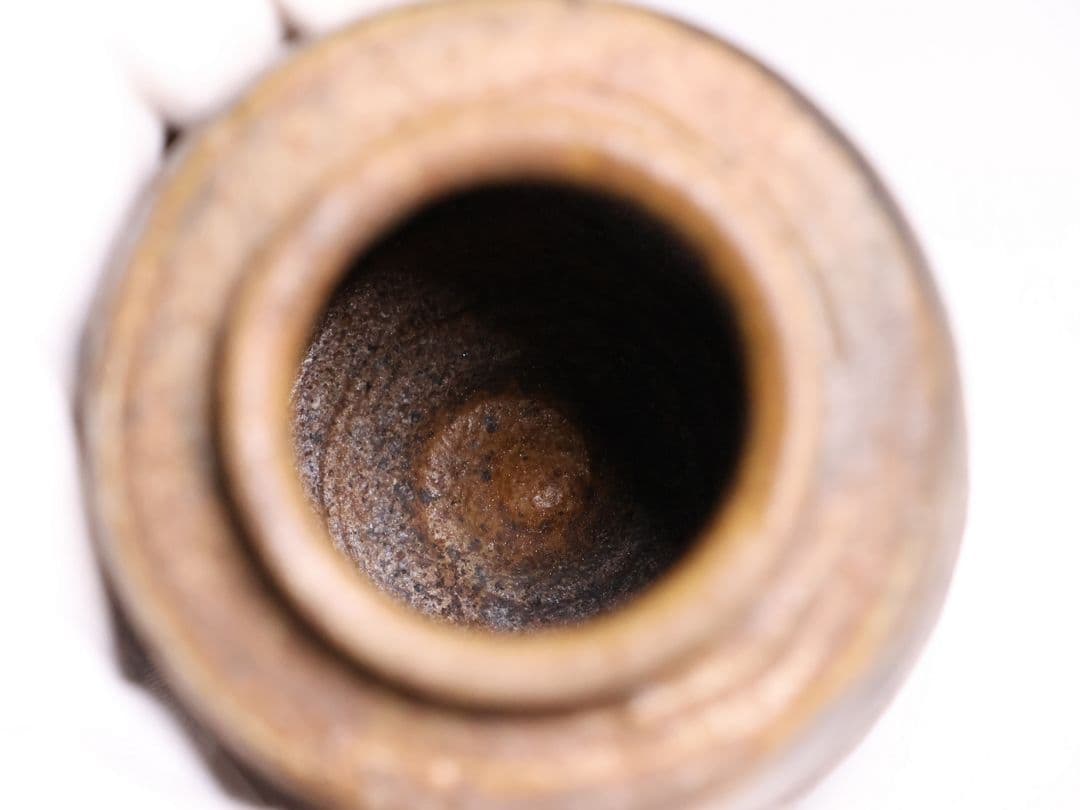 茶道具 伊勢崎満 備前焼 肩衝茶入 仕覆(2点) 共箱 陶歴 陶芸【CM340】