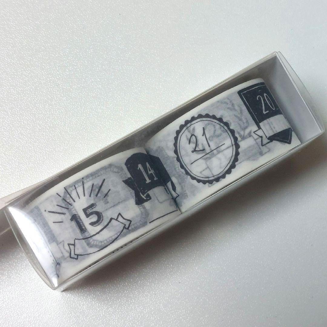 【新品】水性ペンで書けるマスキングテープ　日付　イルミリー　ペン　スタンプ