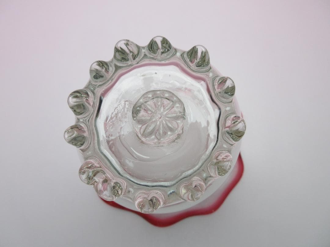 アンティーク 明治期～大正期 フリル 氷コップ デザートグラス 70816