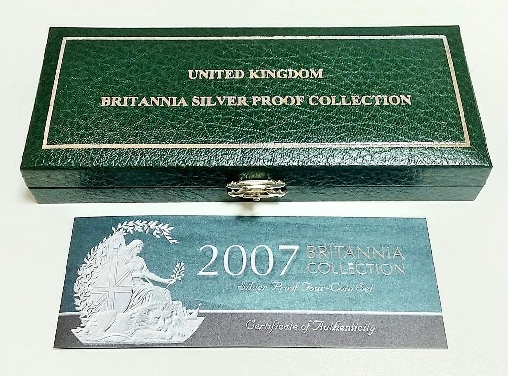 2007年 イギリス シーテット ブリタニア ライオン 銀貨 4枚セット NGC
