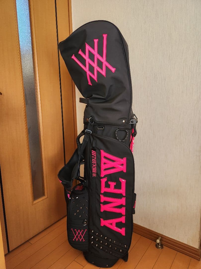 アニューゴルフ　キャディバッグ ブラック・ピンク