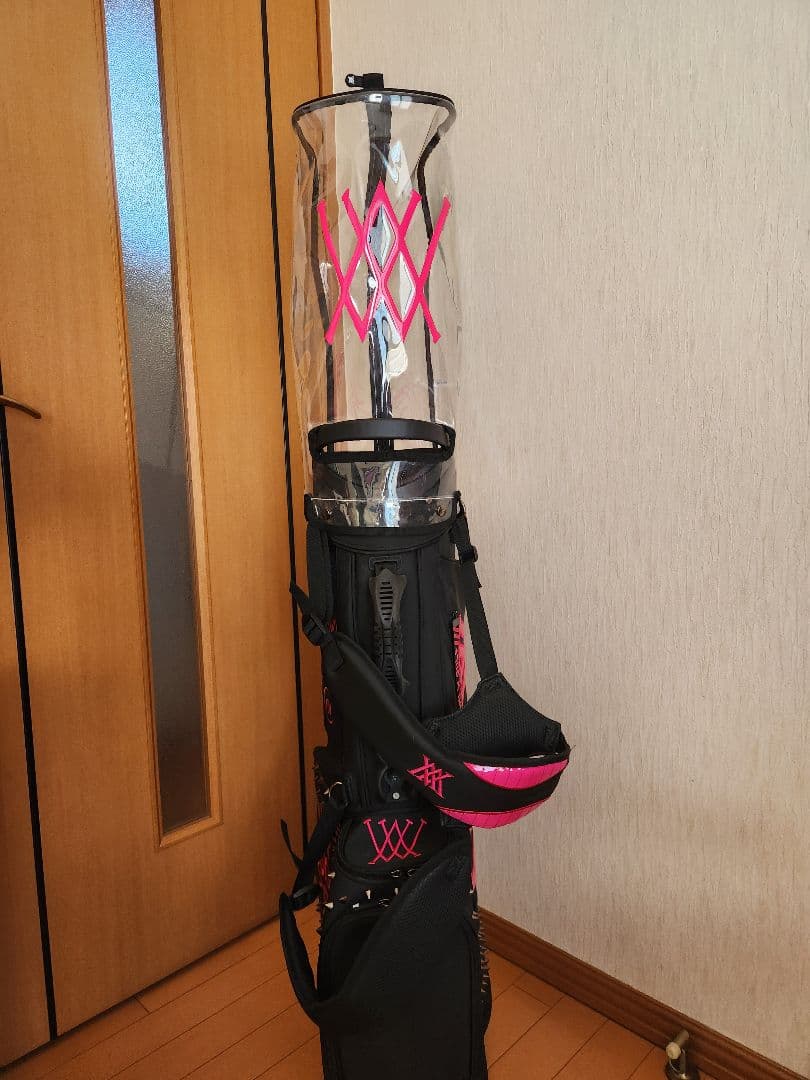 アニューゴルフ　キャディバッグ ブラック・ピンク