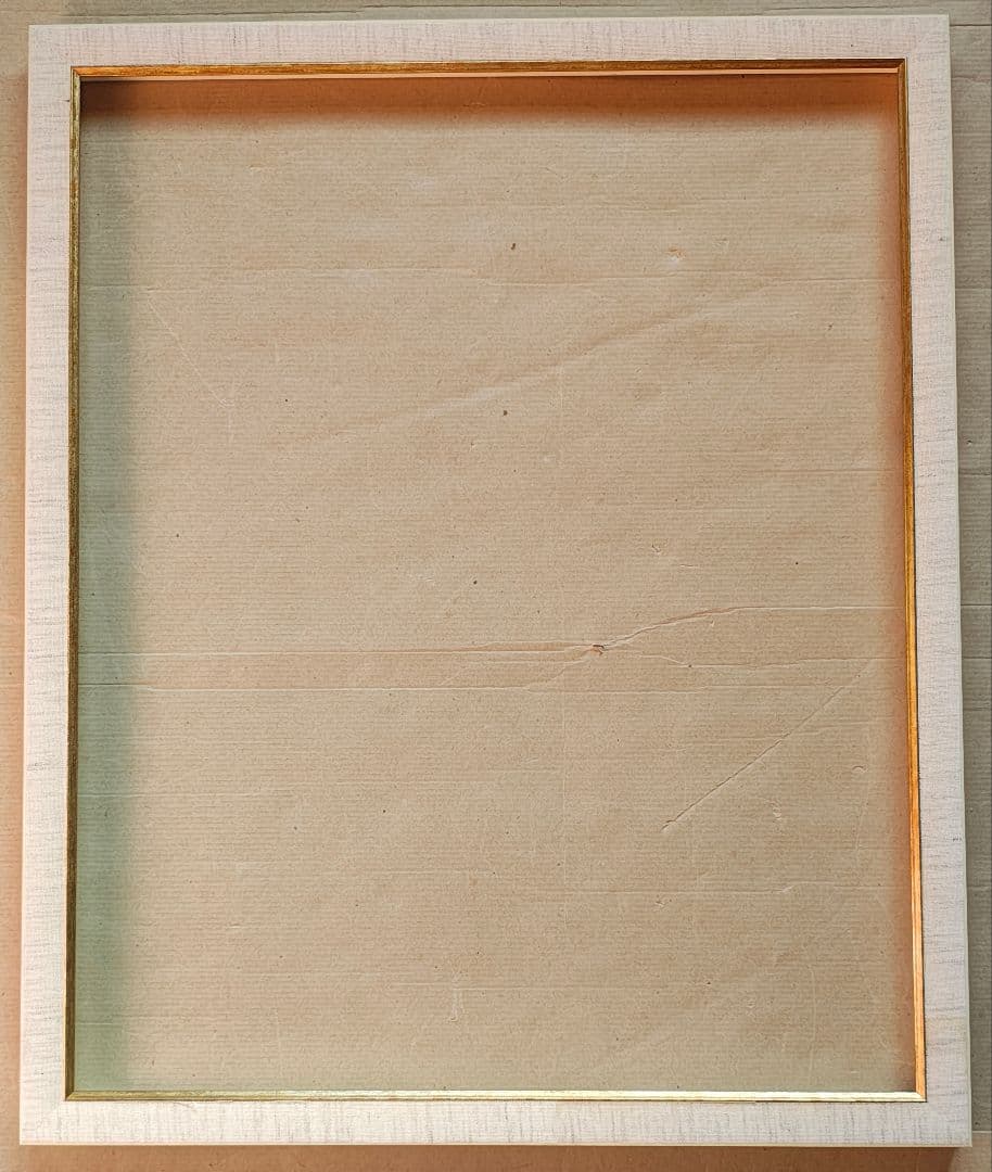 F15号 油絵・額縁セットアンティーク調 ゴールド アクリル板仕様 +神社 大楠