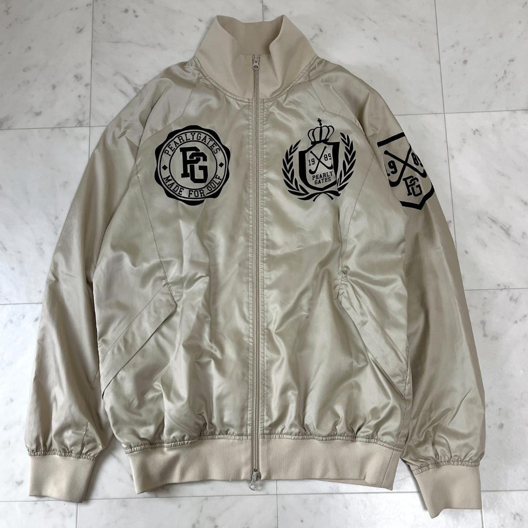 パーリーゲイツ 5 蓄熱 ジップジャケット ベージュ ゴールド ゴルフウェア