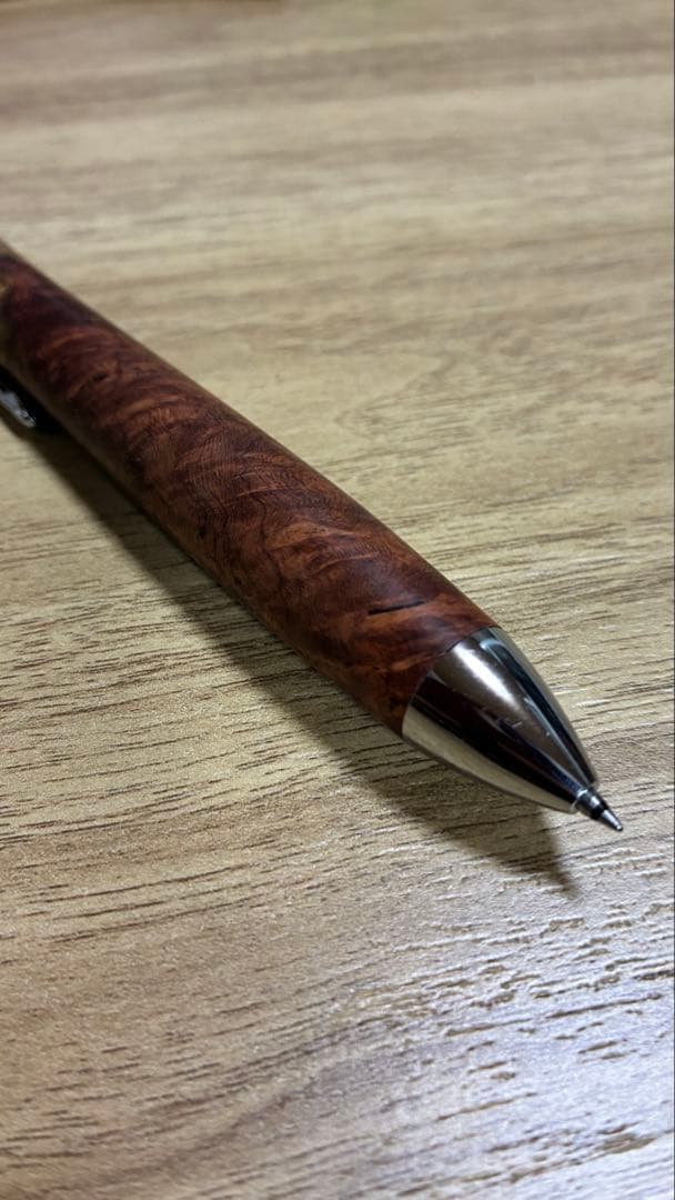 ※再値下げ 工房楔 多機能ペン グラッソ 花梨紅白こぶ杢