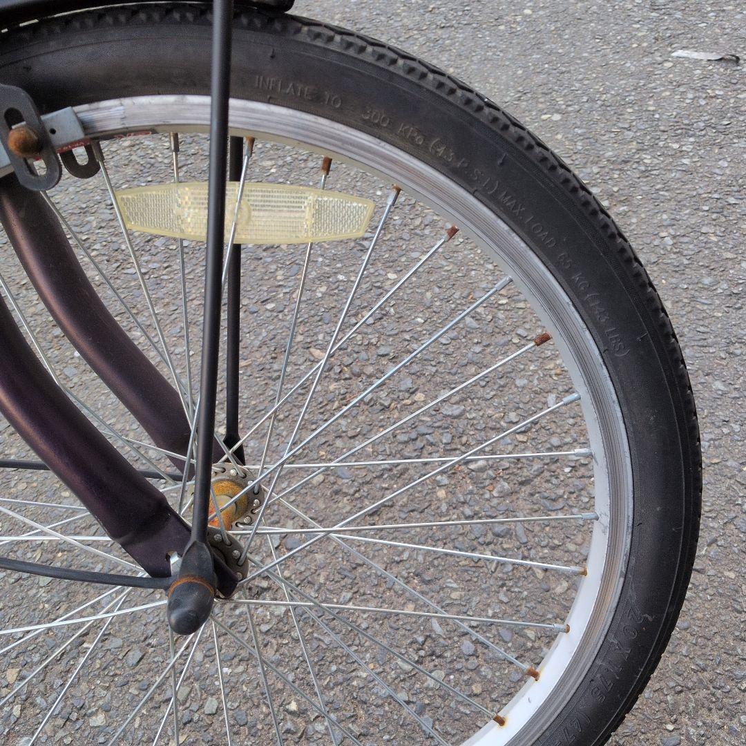 【引き取り限定】SHIMANO折りたたみ自転車 20インチ パープル ギア6段階