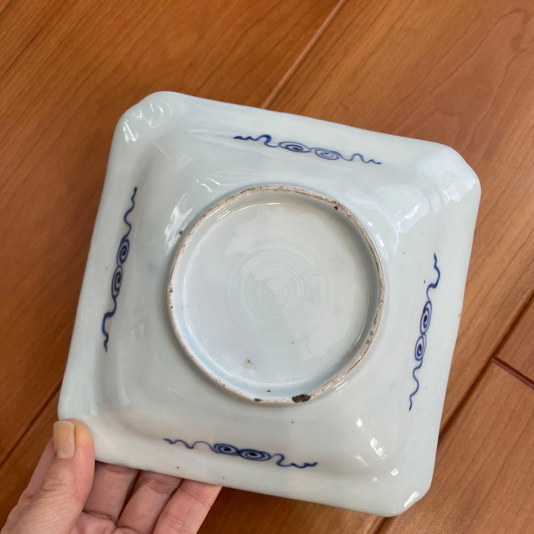 Antique IMari 伊万里焼　染付角皿