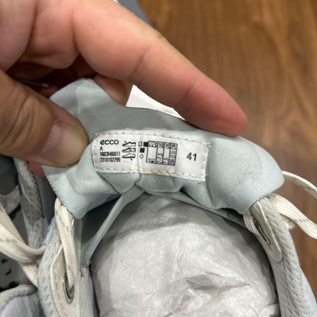 美品 定価35200円 ECCO バイオムH4ゴルフシューズ 25.5 ホワイト