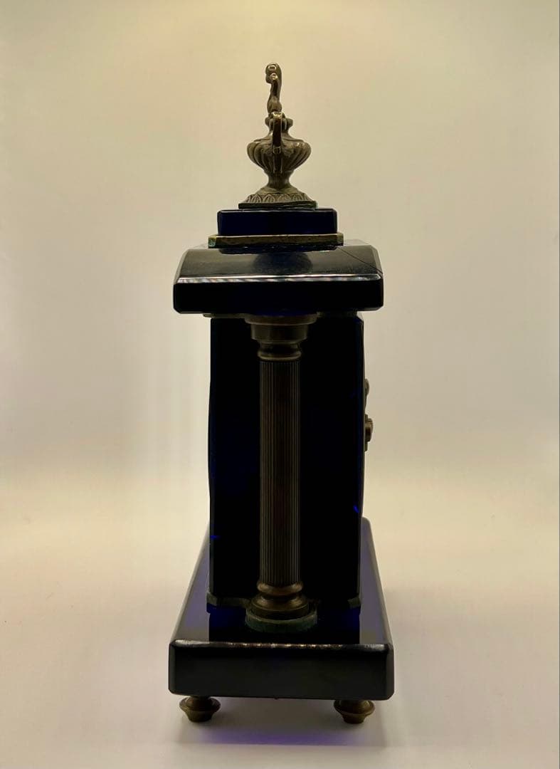 精工舎　SEIKOSHA 宮型ガラス置時計　アンティーク　大正ロマン　傷あり