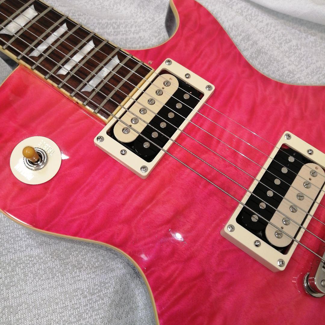 Burny Super Grade レスポールタイプ エレキギター ピンク