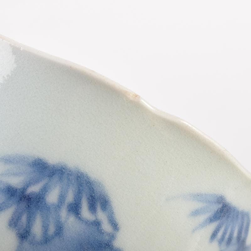 伊万里焼　染付　角福柿右衛門様式　松竹梅文　猪口　時代箱付　C　6969