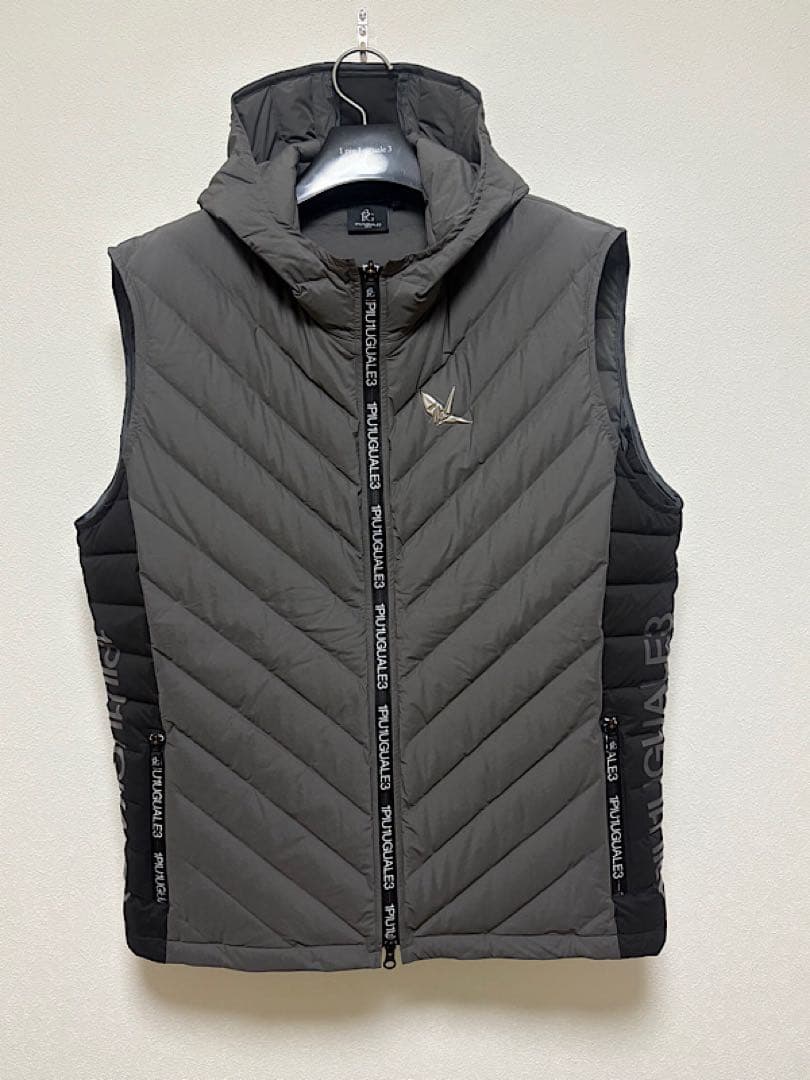 新品1PIU1UGUALE3 GOLF 24AW定価10万フーディダウンベスト灰