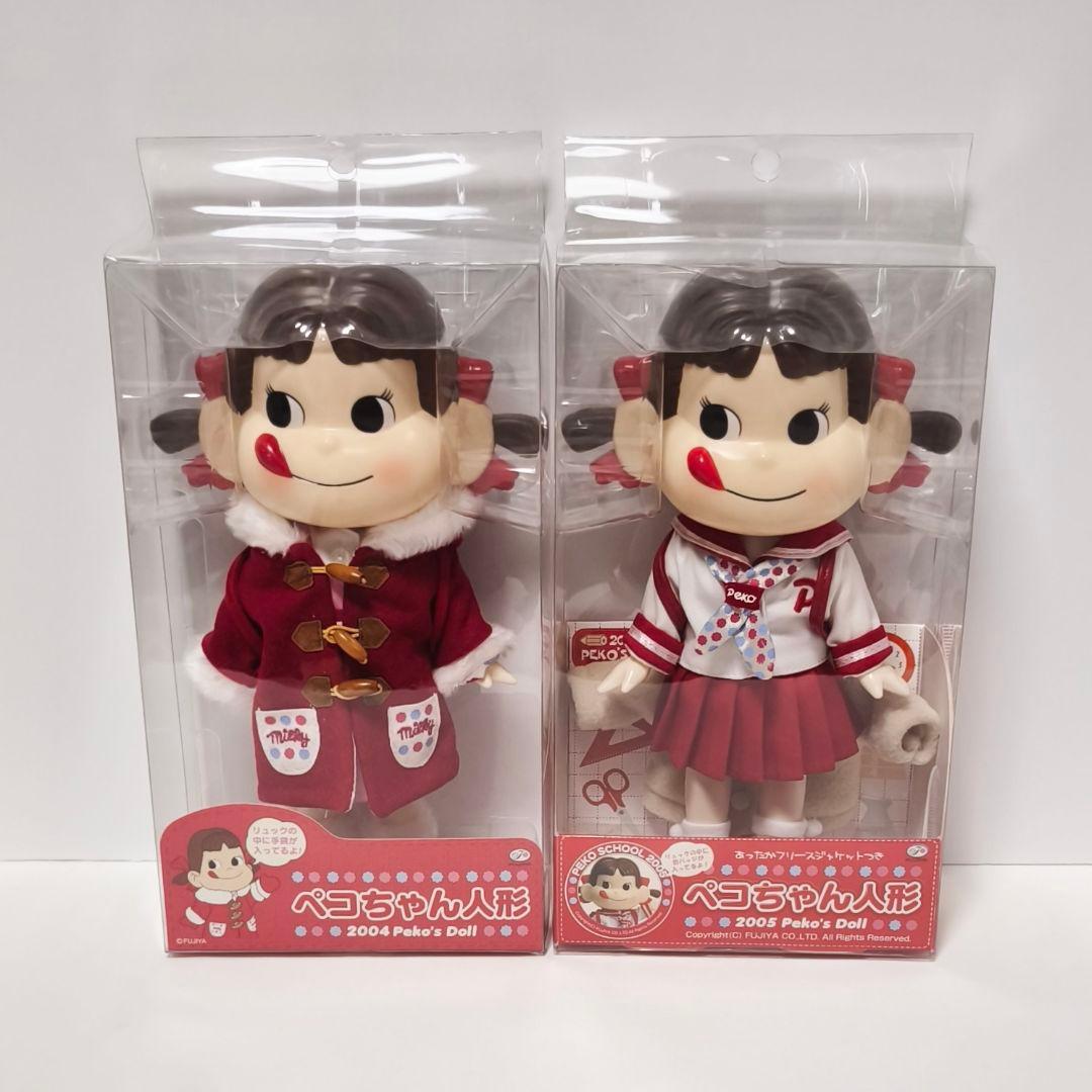 セブンイレブン限定　ぺこちゃん人形【４体】セット　紙袋１枚付き