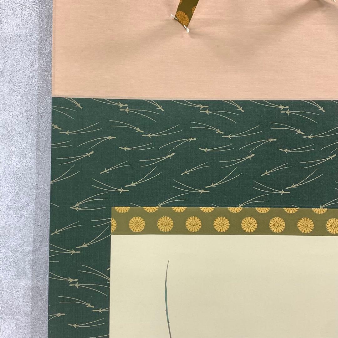 掛軸 酒井抱一 梅椿に鶯図 木箱 十二ヶ月花鳥図 工芸 太巻 7-24