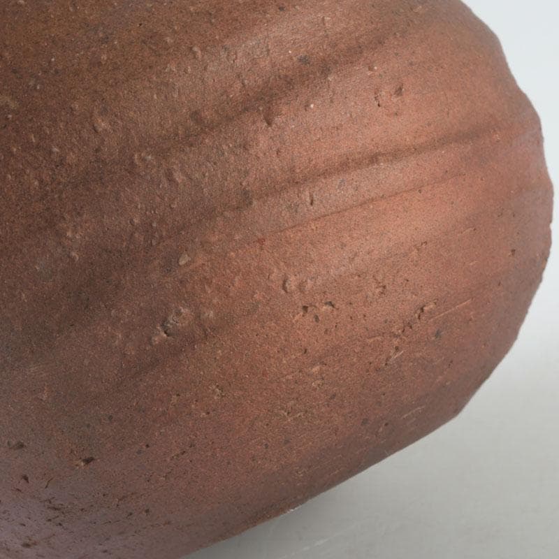 北大路魯山人作　信楽焼　花入　壷　共箱　V　9660