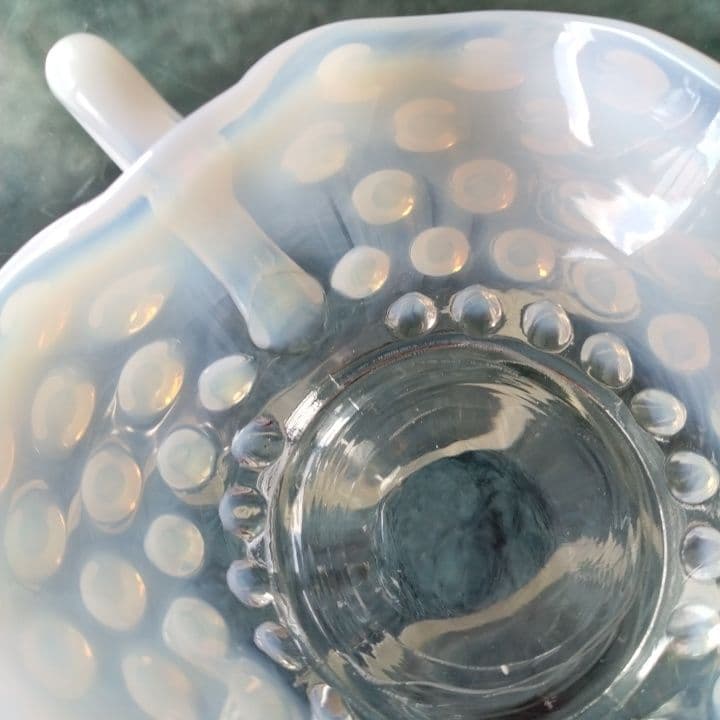 フェントン オパール  グラスプレート 美品です。ファイヤーキングお好きな方もー