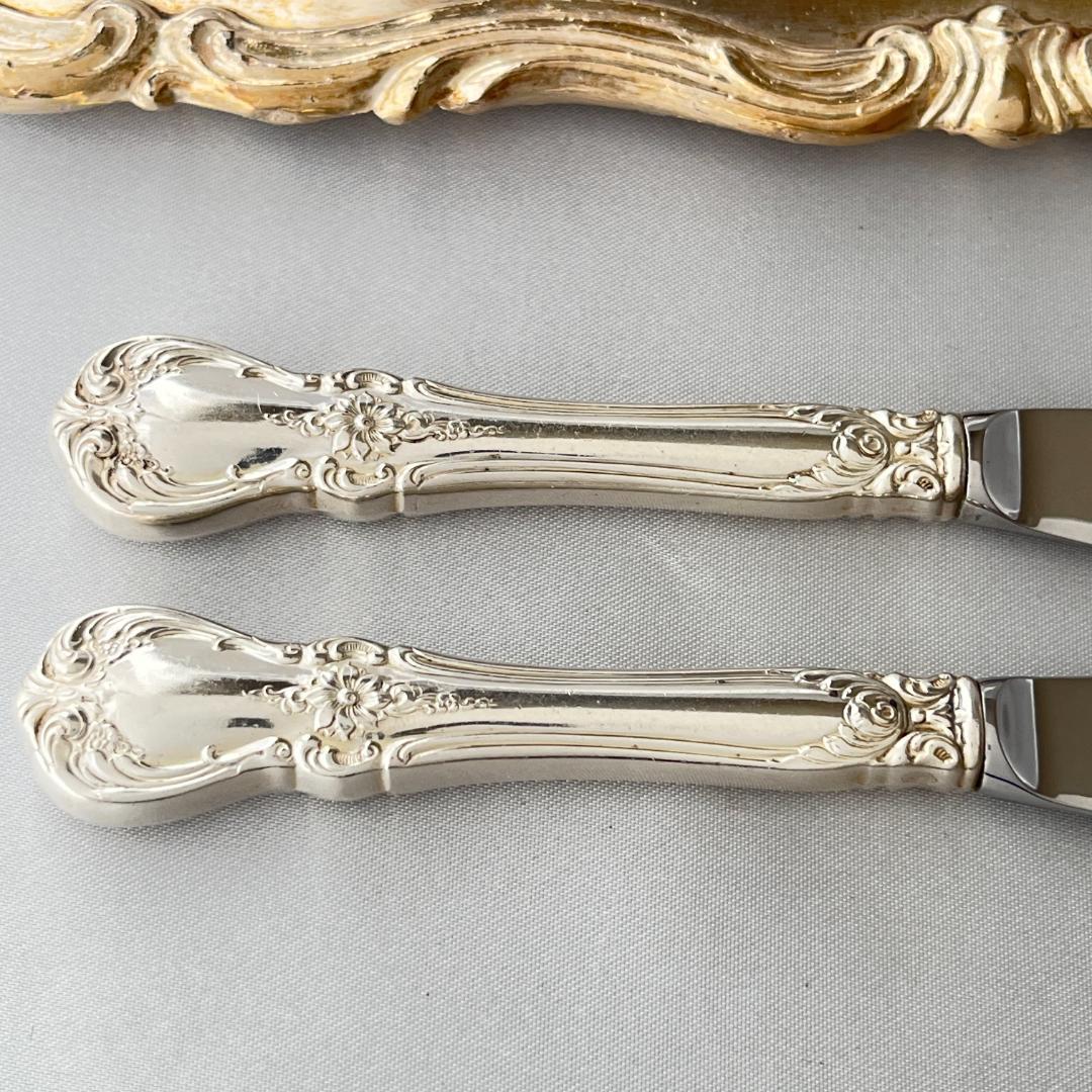 【TOWLE】 バターナイフ 2本【純銀ハンドル】　 OLD MASTER