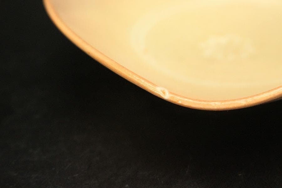 日本芸術院賞受賞 森野嘉光作 御本三角皿 共箱(ZE533)