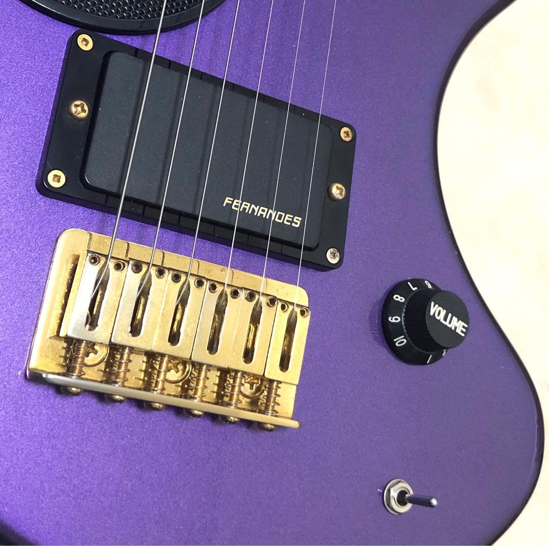 【美品】ZO-3C メタリックパープル アンプ内蔵ミニギター ソフトケース付