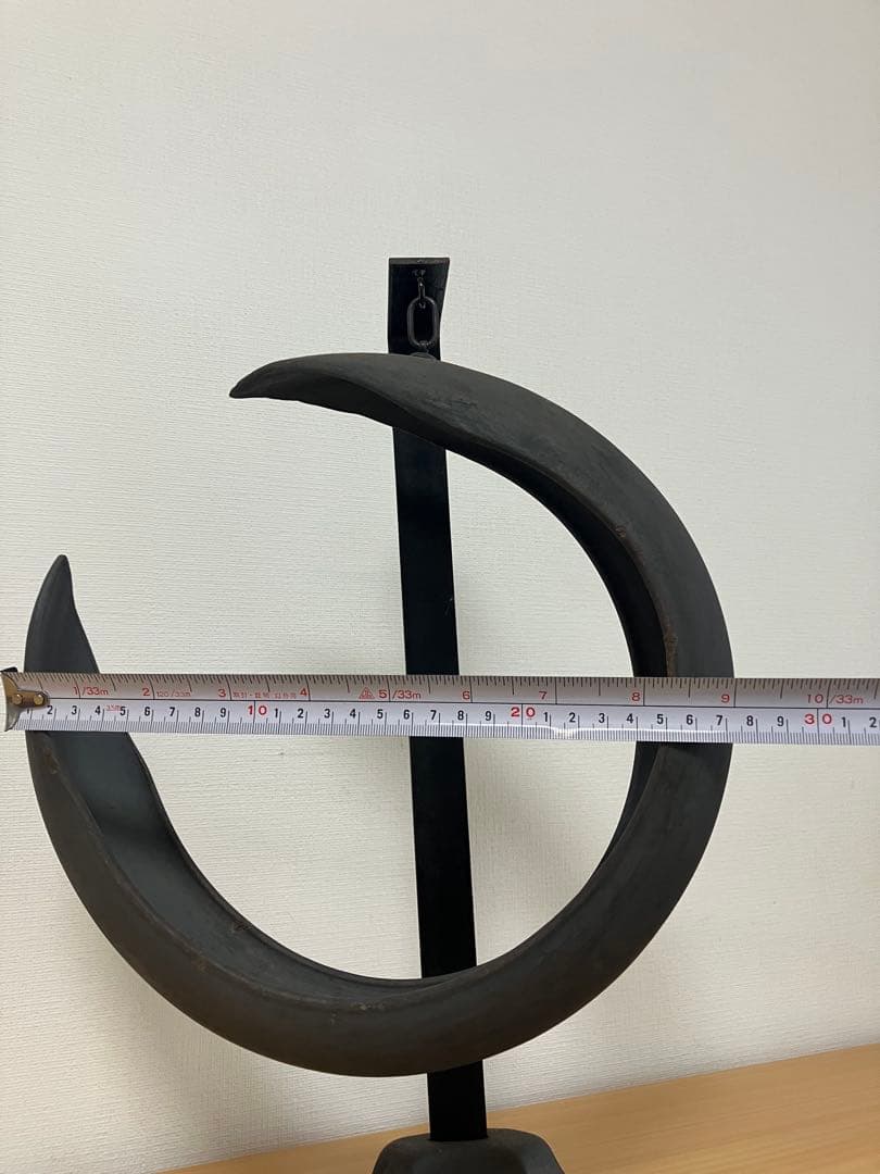 和モダン金属製抽象置物 三日月