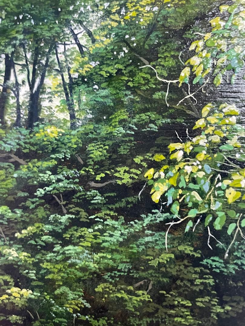 舘山浩丈　五月雨の後　油彩　F3 ・3号　写実　リアリズム　細密画　風景画