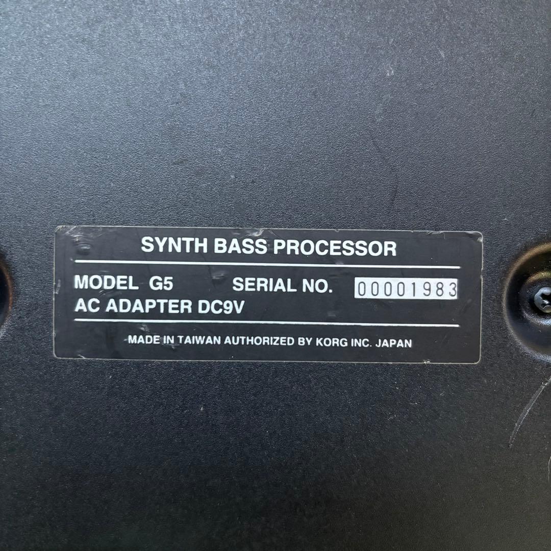 KORG G5 Synth Bass Processor ベースシンセ 取説付