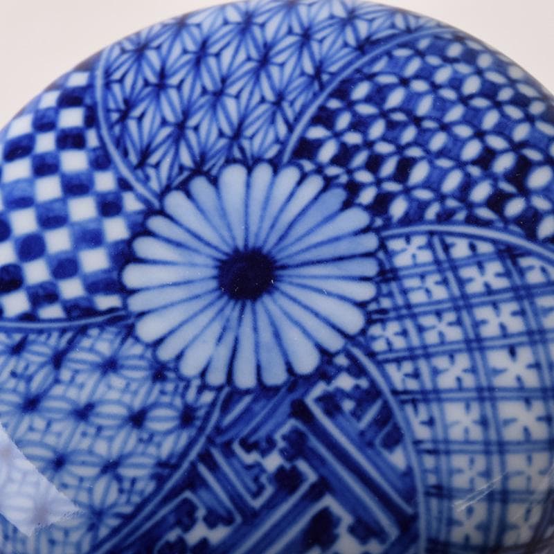 茶道具　陶楽造　染付　花文　棗　共箱　V　7841