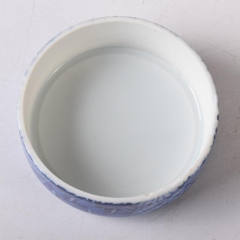 茶道具　陶楽造　染付　花文　棗　共箱　V　7841