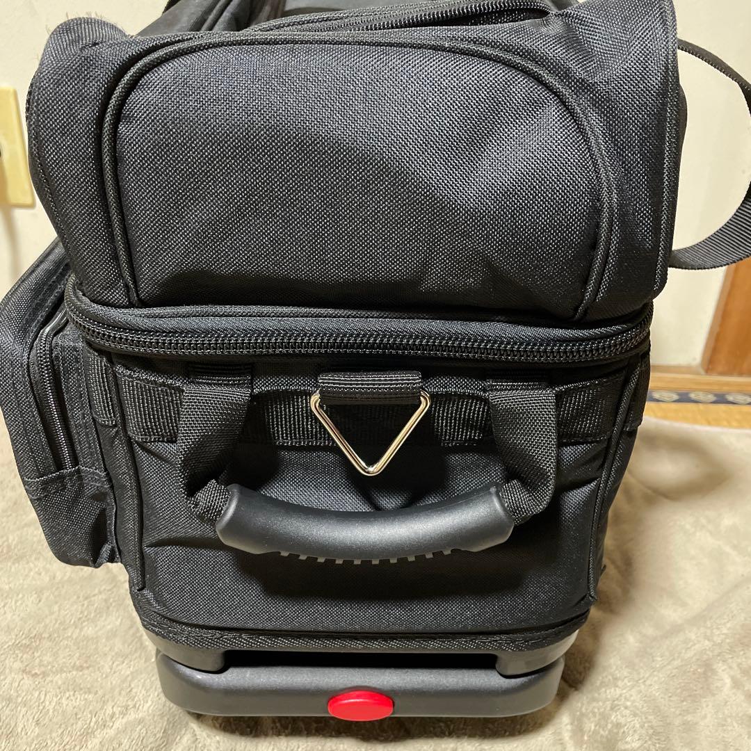 ABS ボウリングバッグ　2個用　キャリー付き　黒