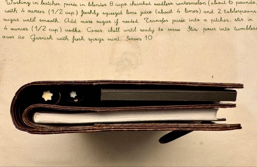 超希少　モンブラン 表裏クロコダイル￼ ￼メモ帳