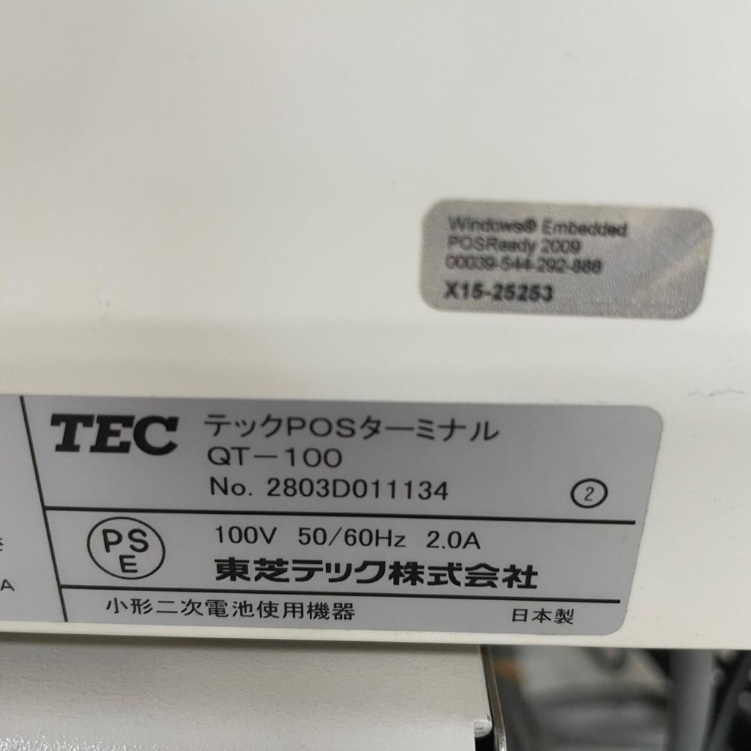 東芝テック 電子レジスター POSレジ QT-100 店舗用品 ① J0751