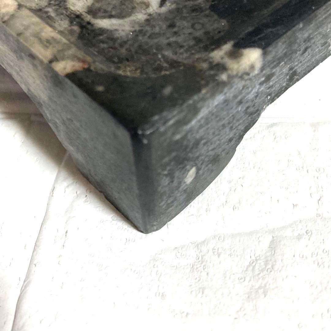 豆斑玉石の古硯　豆斑美石　硯　3点足