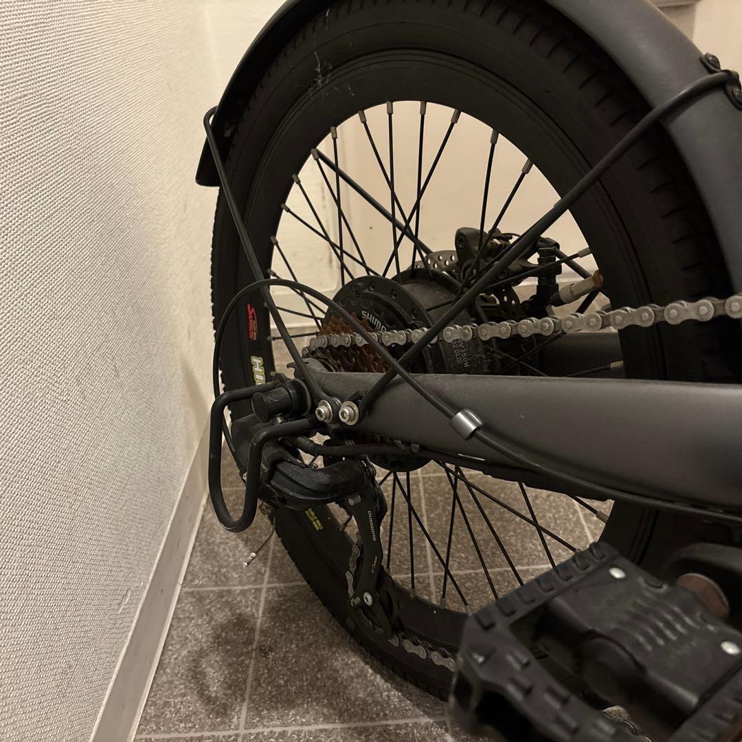 VELMO 折りたたみ電動自転車 グレー 予備充電バッテリー付