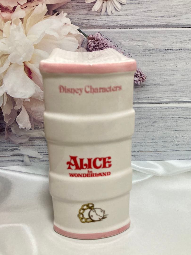 ディズニー　不思議の国のアリス　アンティーク　貯金箱　陶器
