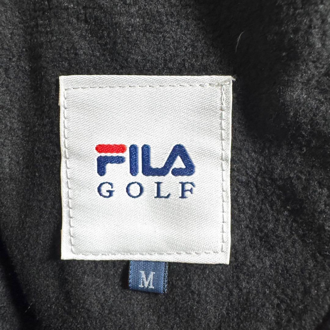 美品　FILA GOLF ウェアー　セットアップ　ブラック　総柄　Mサイズ