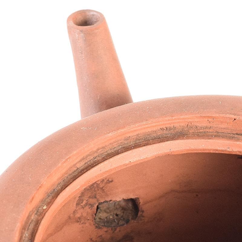 中国　紫砂　朱泥　遊環摘　急須　茶壷　在銘　M　R7641