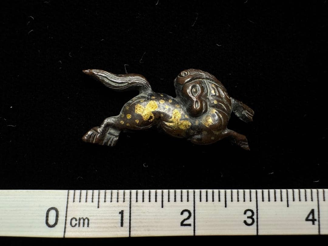 目貫 片目貫 無銘 赤銅地 馬図 日本刀 刀装具 骨董 古美術 江戸時代 時代物