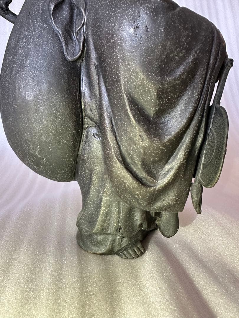 銅製 布袋様 净雲 在銘 七福神 高さ約27.5cm 縁起物 金属工芸