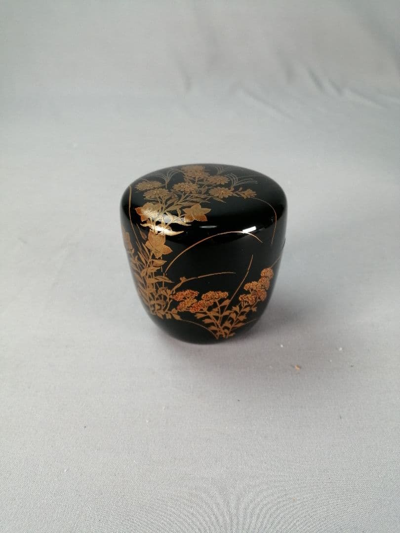 【茶事具】時代秋草蒔絵　棗299