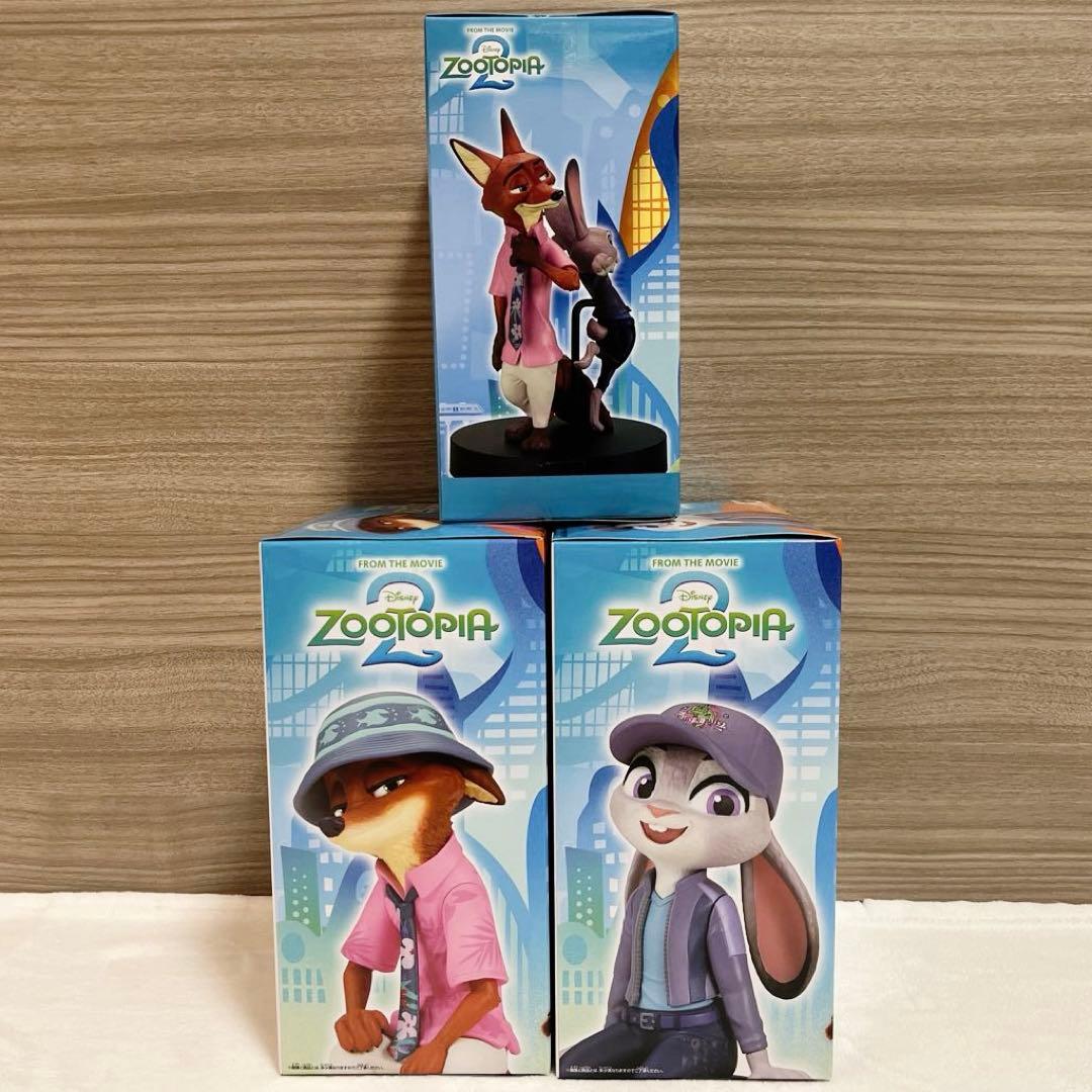 ディズニー　ズートピア2　ジュディ　ニック　フィギュア　3点セット